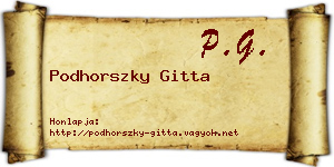 Podhorszky Gitta névjegykártya